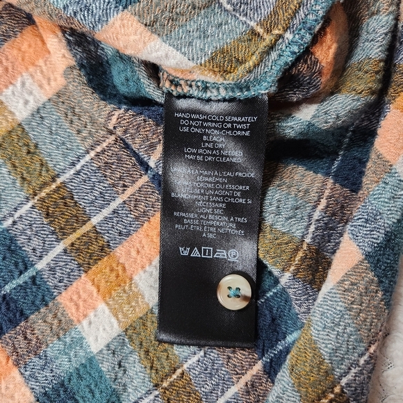 Anthropologie Pilcro Hadley Relaxed Plaid Button Down sz Lp - Picture 6 of 8